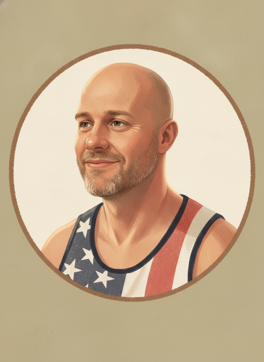Illustrated portrait of Clint