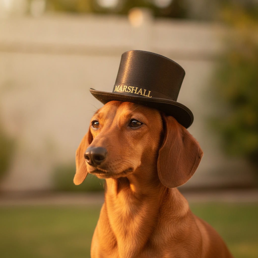 Marshall the dachshund