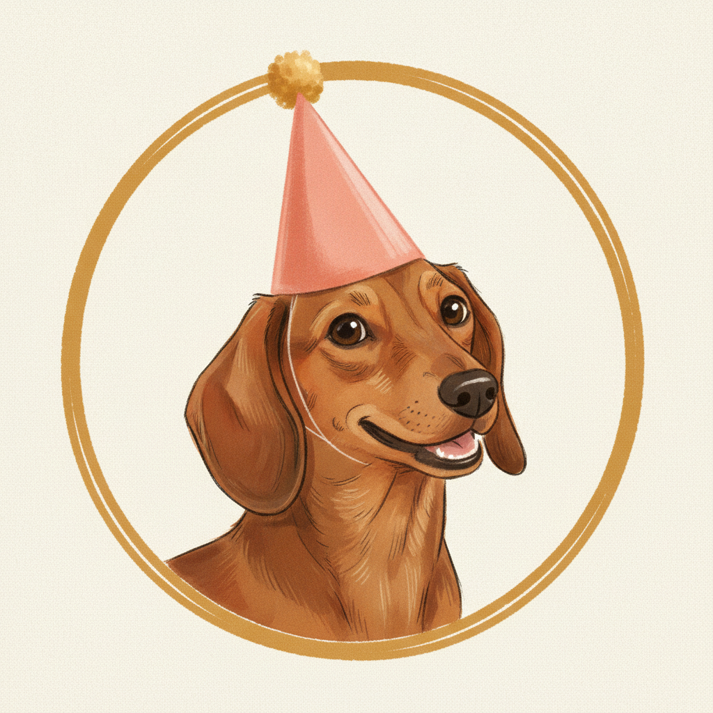 Pretzel the dachshund