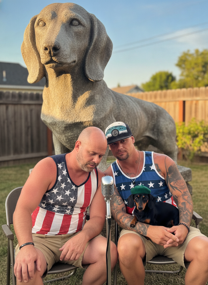 Clint and Destry, close together in their living room